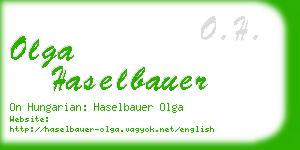 olga haselbauer business card